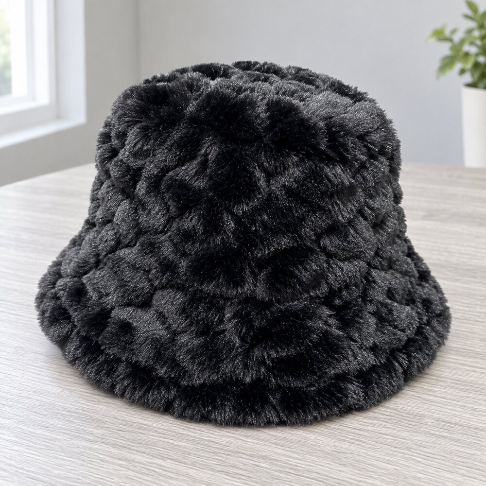 Dior Black Teddy Faux Fur Bucket Hat - Picture 4 of 6